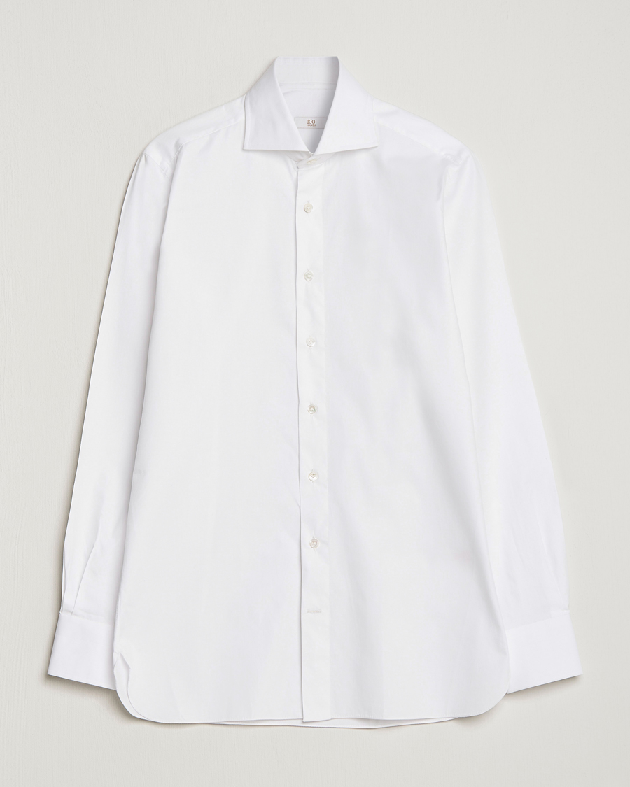 Herre | Klær | 100Hands | Gold Line Cotton Twill Cut Away Shirt White