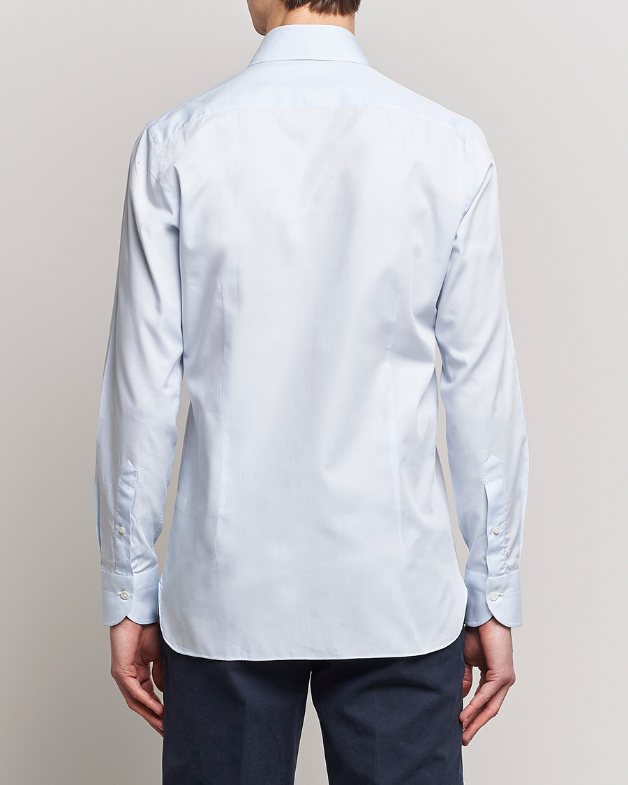 Herre | Skjorter | 100Hands | Gold Line Cotton Twill Cut Away Shirt Light Blue