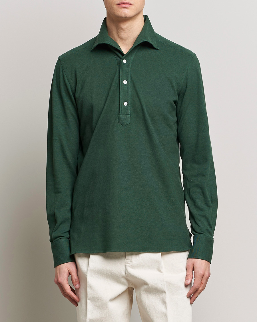 Herre | Luxury Brands | 100Hands | Signature One Piece Jersey Polo Emerald Green