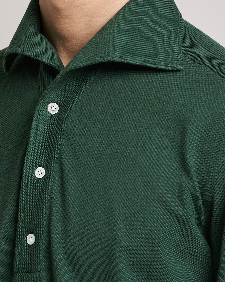 Herre | Skjorter | 100Hands | Signature One Piece Jersey Polo Emerald Green