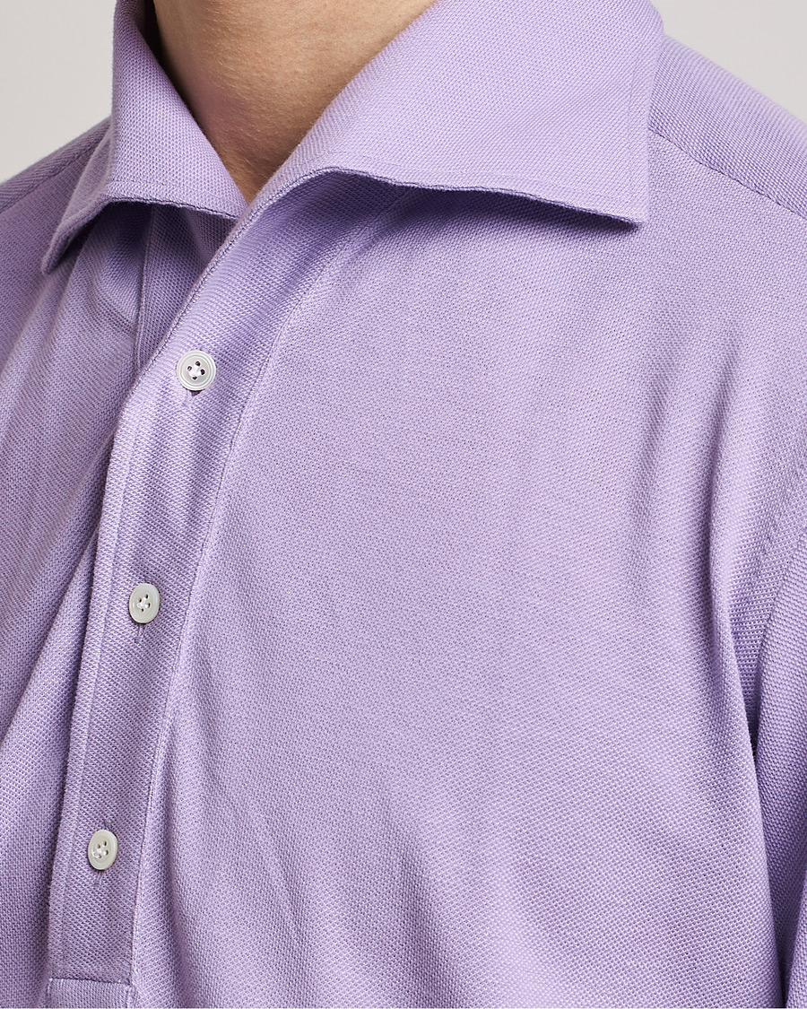 Herre | Skjorter | 100Hands | Signature One Piece Jersey Polo Light Purple