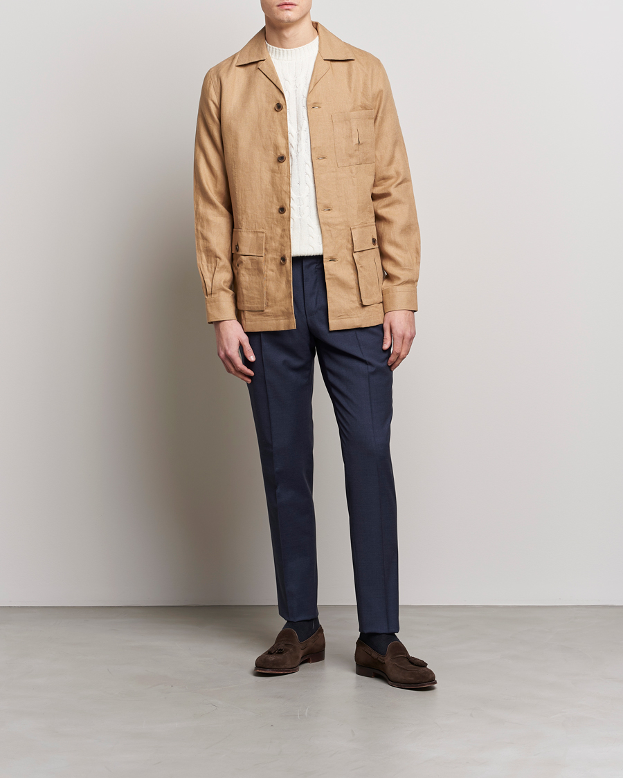 Herre | Jakker | 100Hands | Linen Travellers Jacket Beige