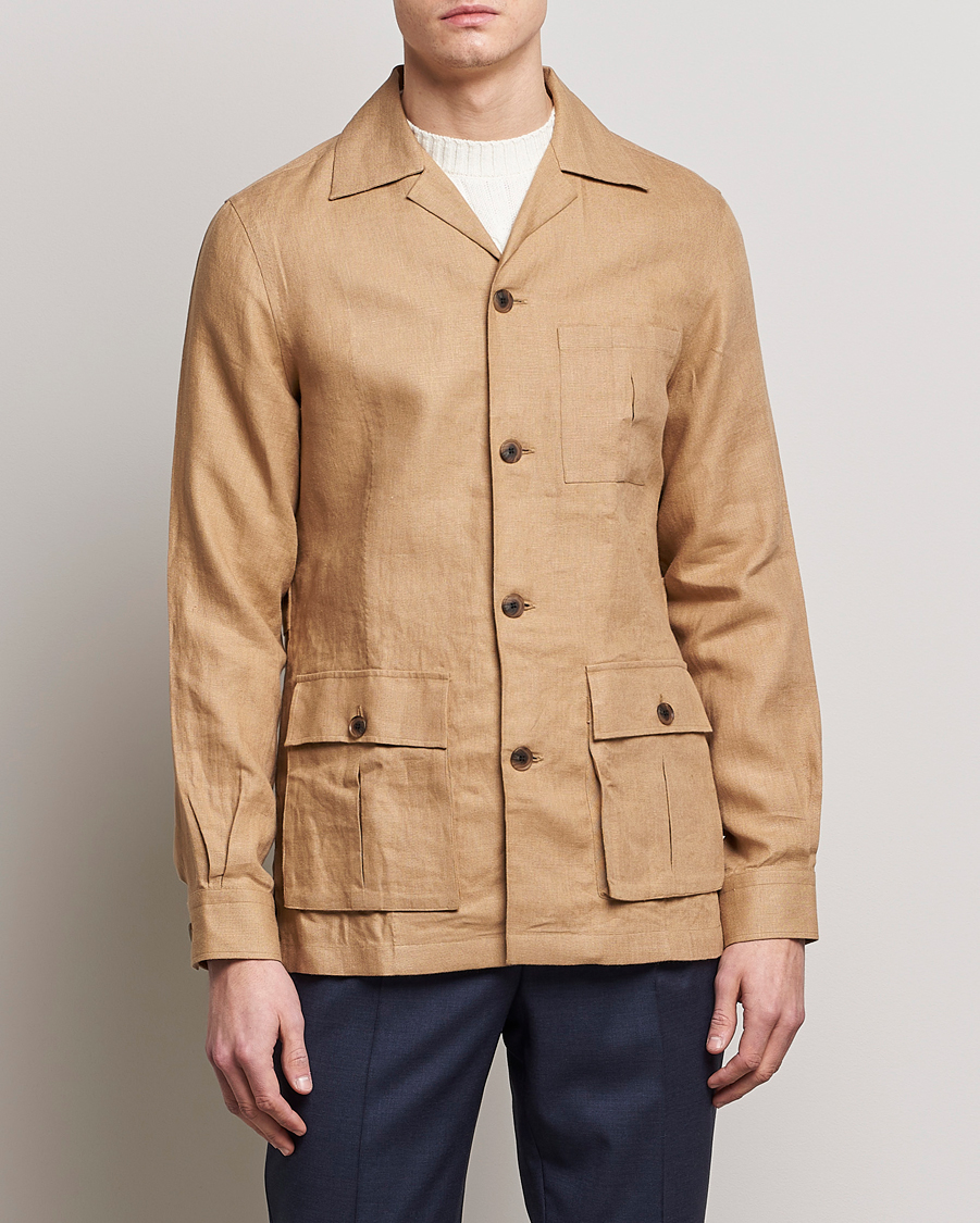 Herre | Jakker | 100Hands | Linen Travellers Jacket Beige