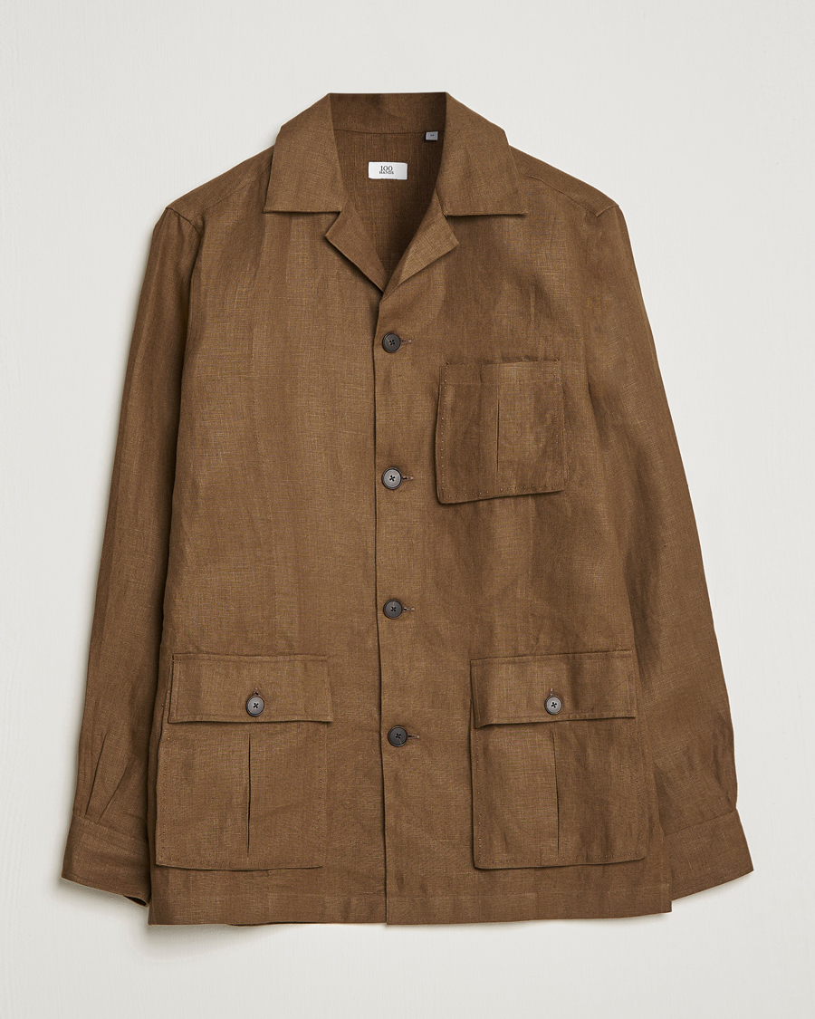 Herre | Jakker | 100Hands | Linen Travellers Jacket Green