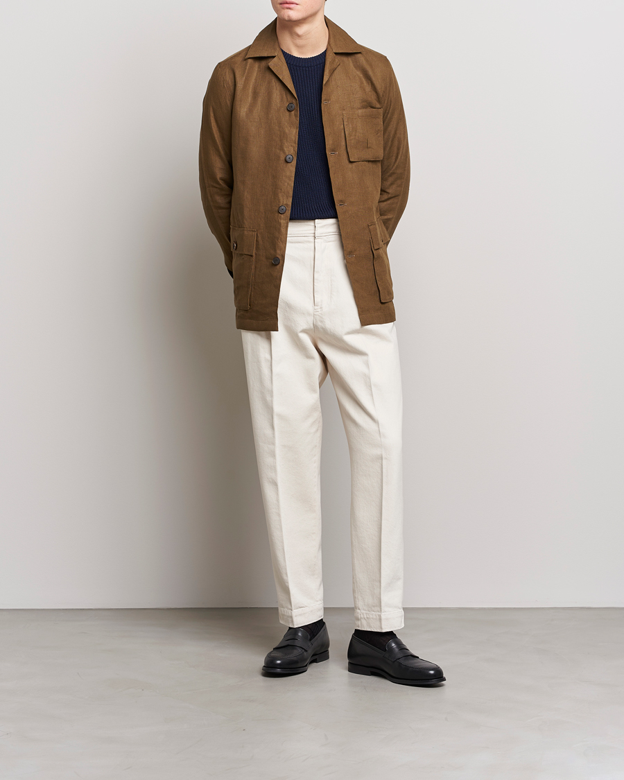 Herre | Jakker | 100Hands | Linen Travellers Jacket Green