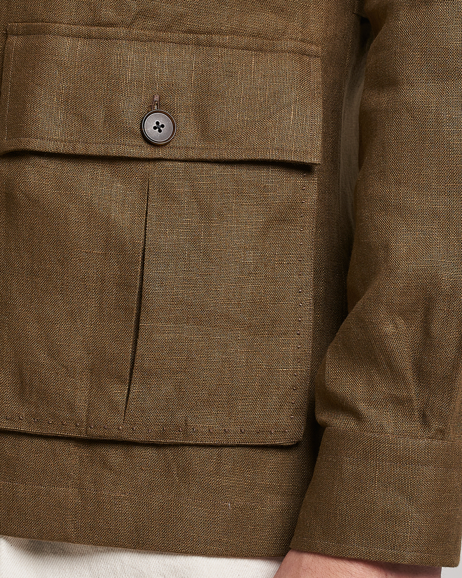 Herre | Jakker | 100Hands | Linen Travellers Jacket Green