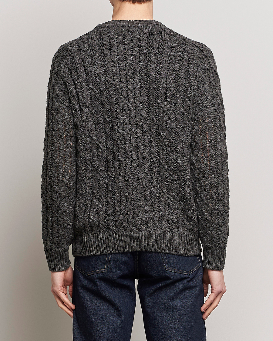 Herre | Gensere | Peregrine | Linen Arran Jumper Grey