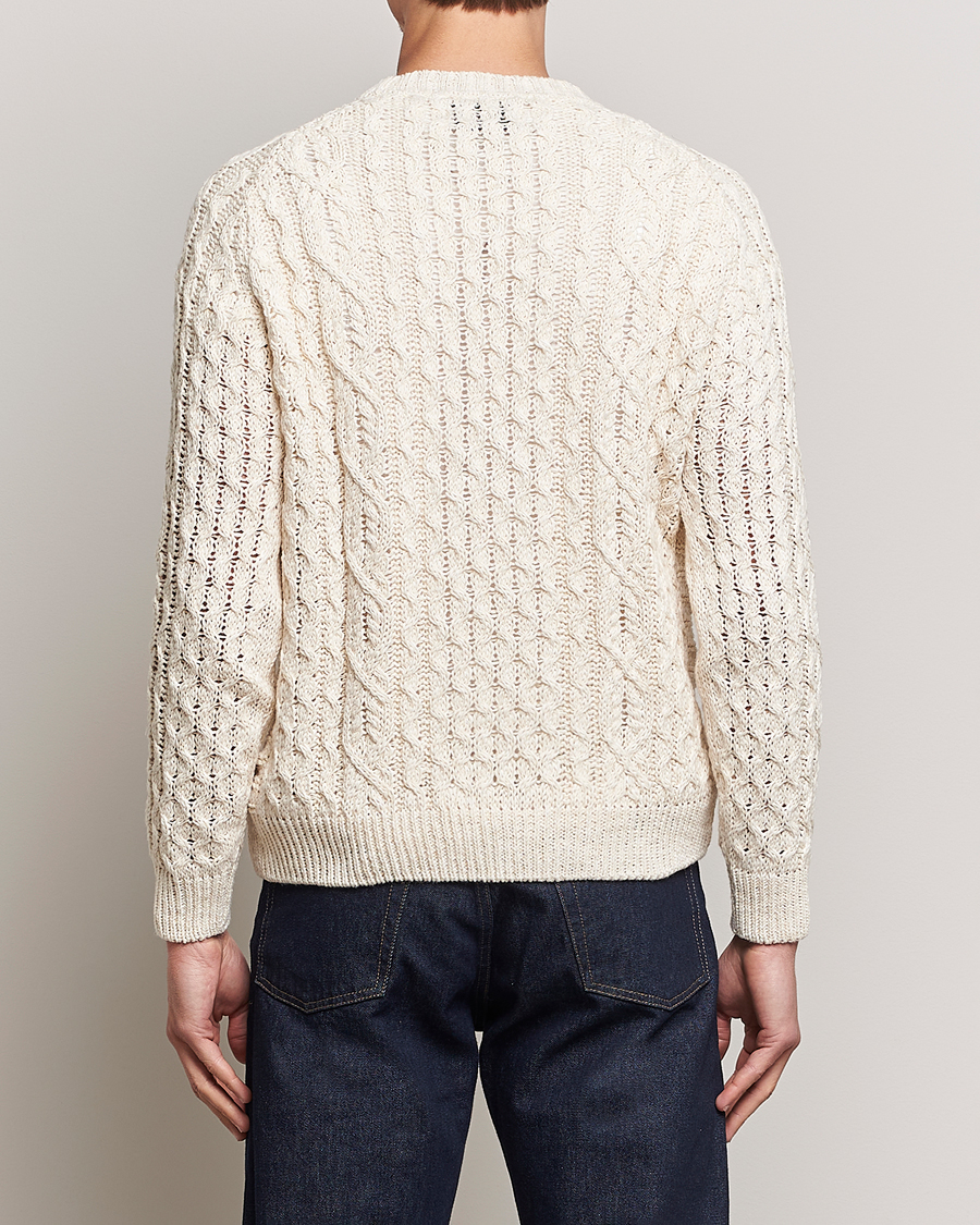 Herre | Gensere | Peregrine | Linen Arran Jumper Cream