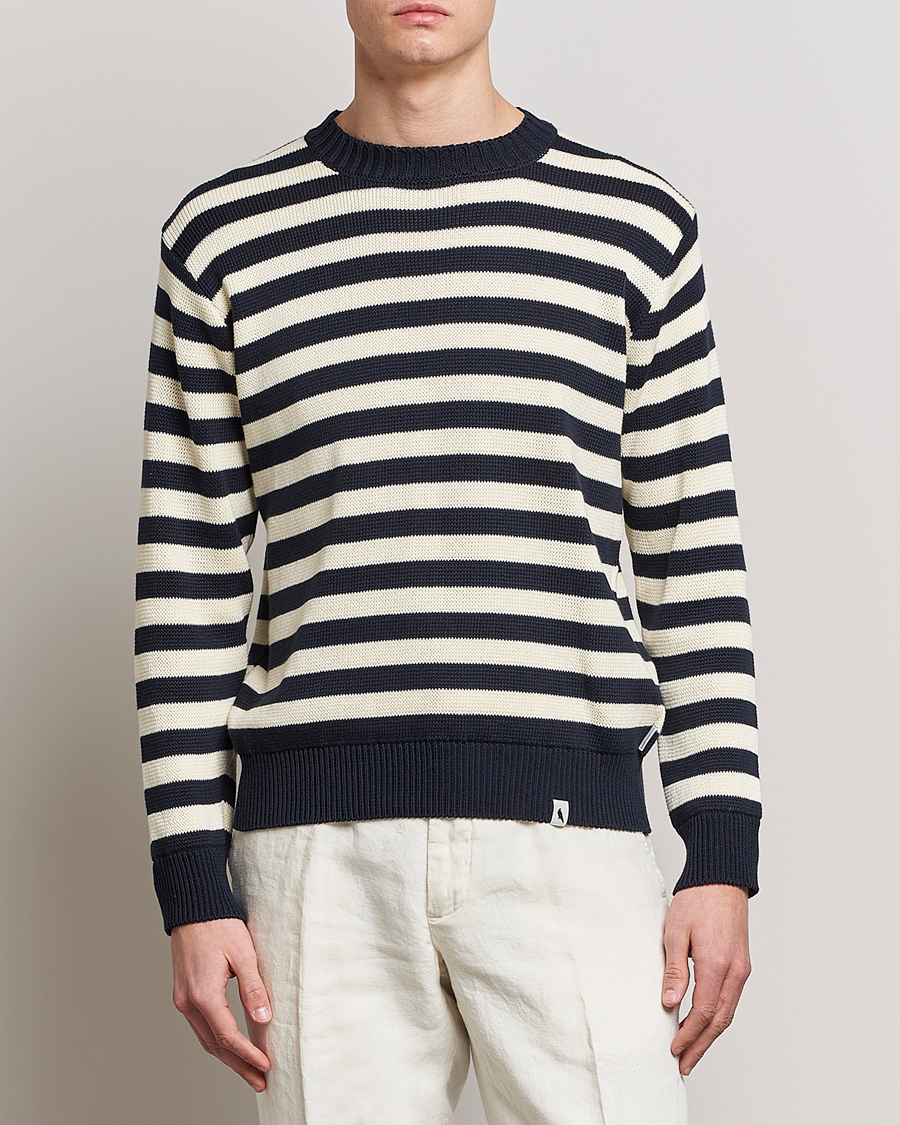 Herre | Best of British | Peregrine | Richmond Organic Cotton Sweater Navy