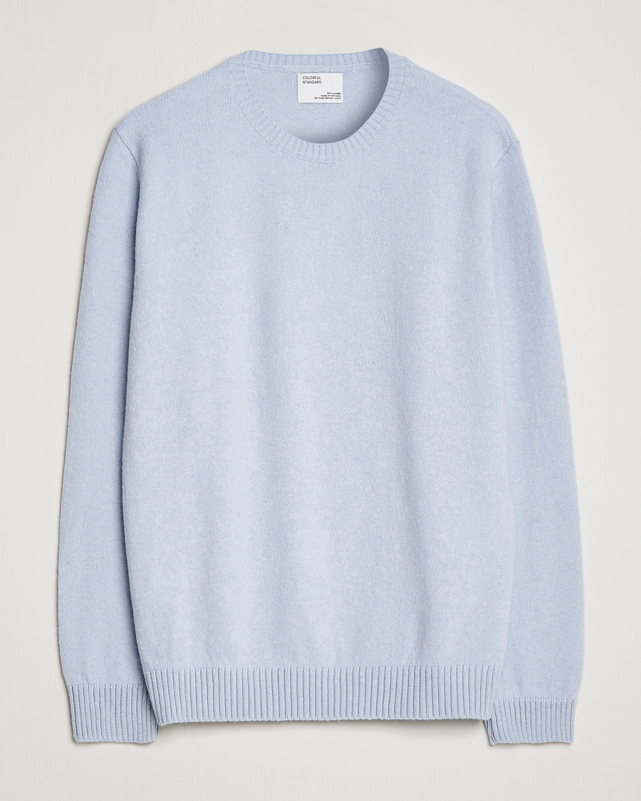 Herre | Gensere | Colorful Standard | Classic Merino Wool Crew Neck Polar Blue