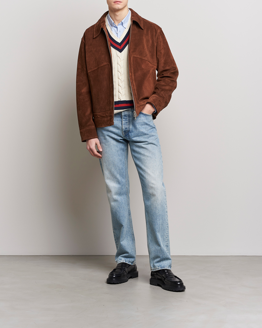 Herre | Jakker | GANT | Suede Jacket Mahogany Brown