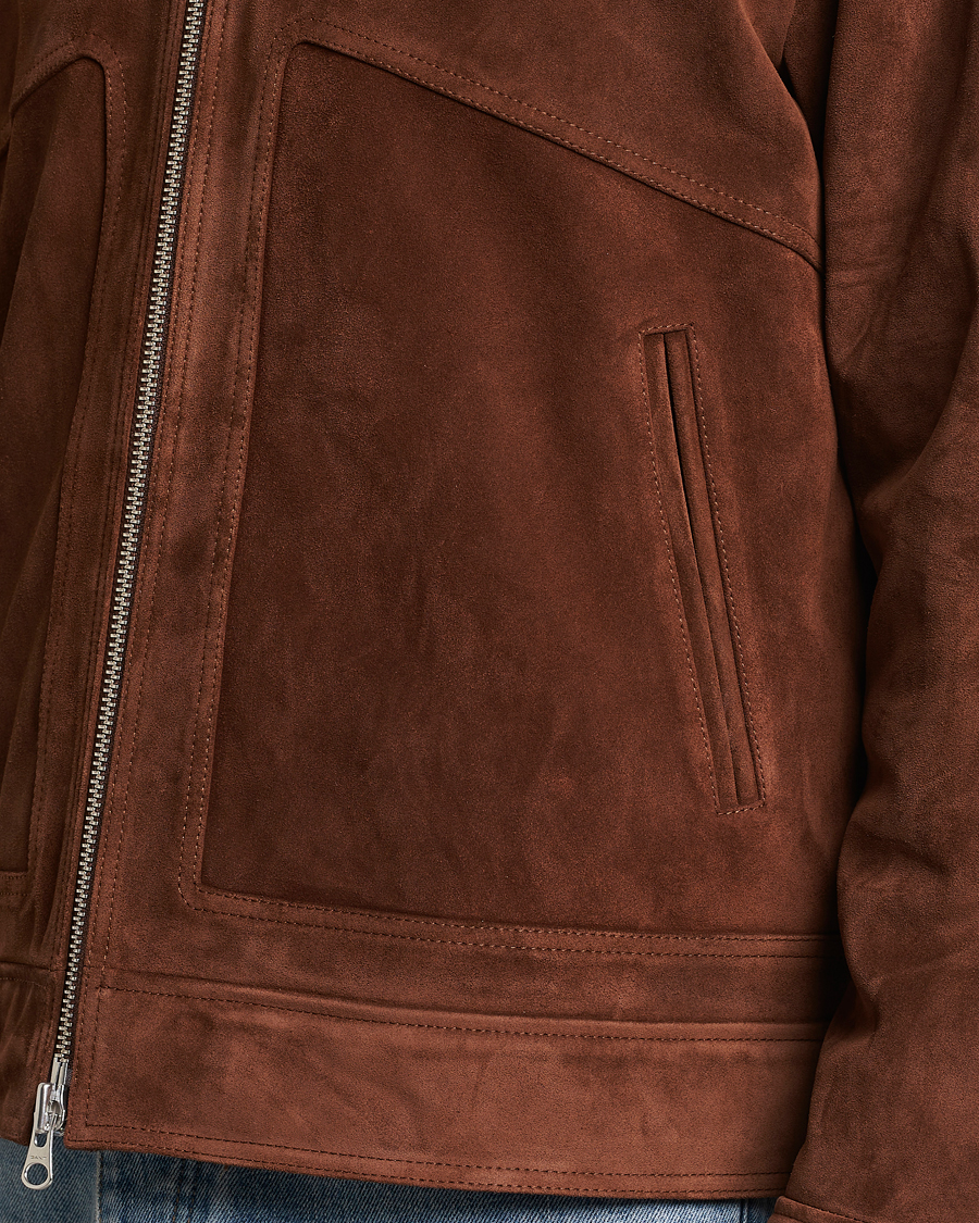 Herre | Jakker | GANT | Suede Jacket Mahogany Brown