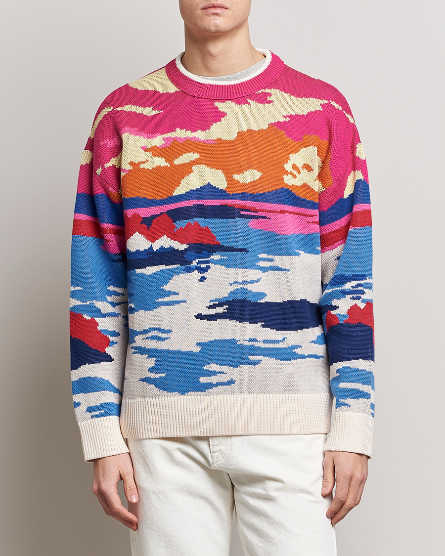 Herre | Gensere | GANT | Landscape Printed Knitted Crew Neck Multi
