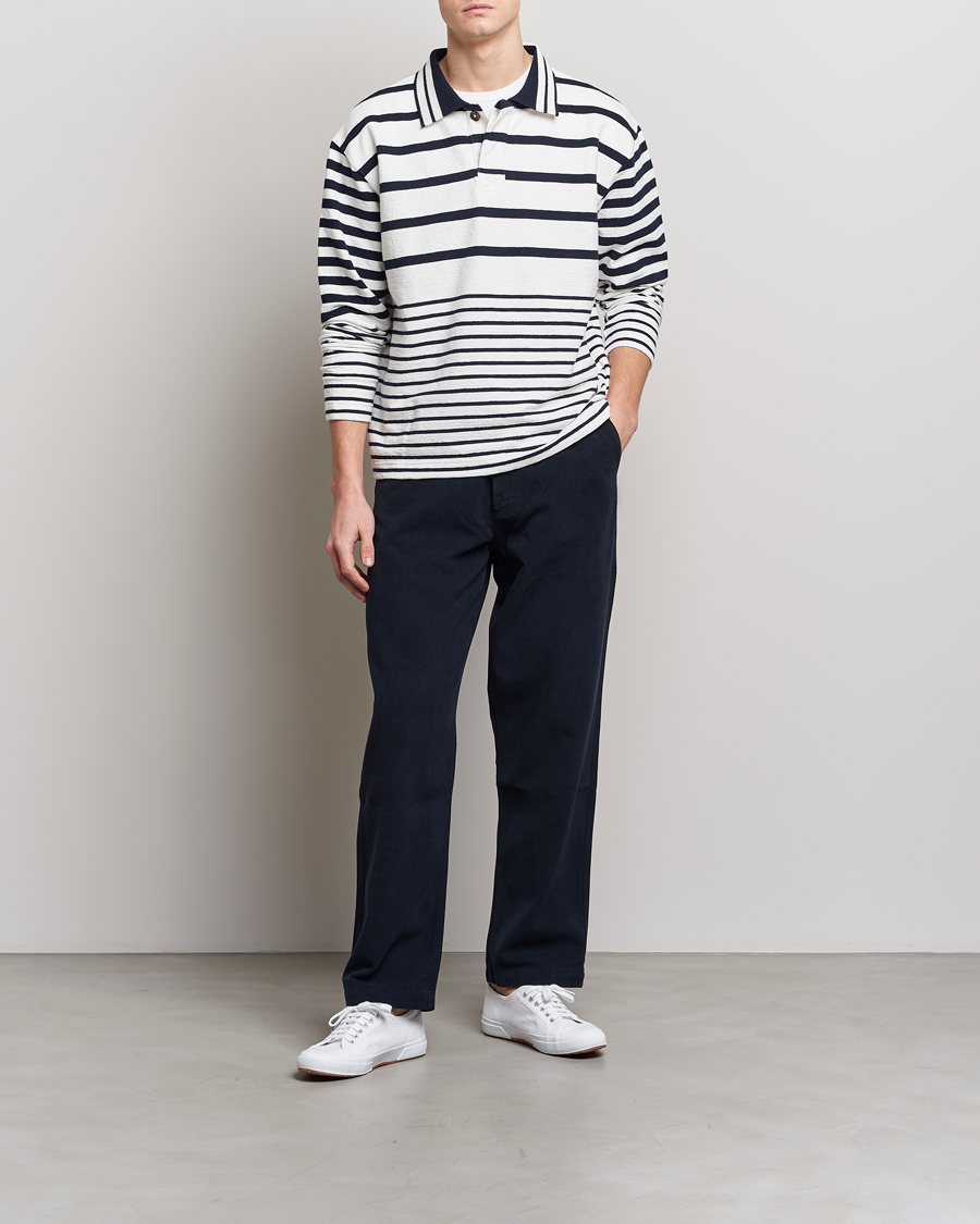Herre | Gensere | GANT | Heavy Knitted Striped Rugger Eggshell