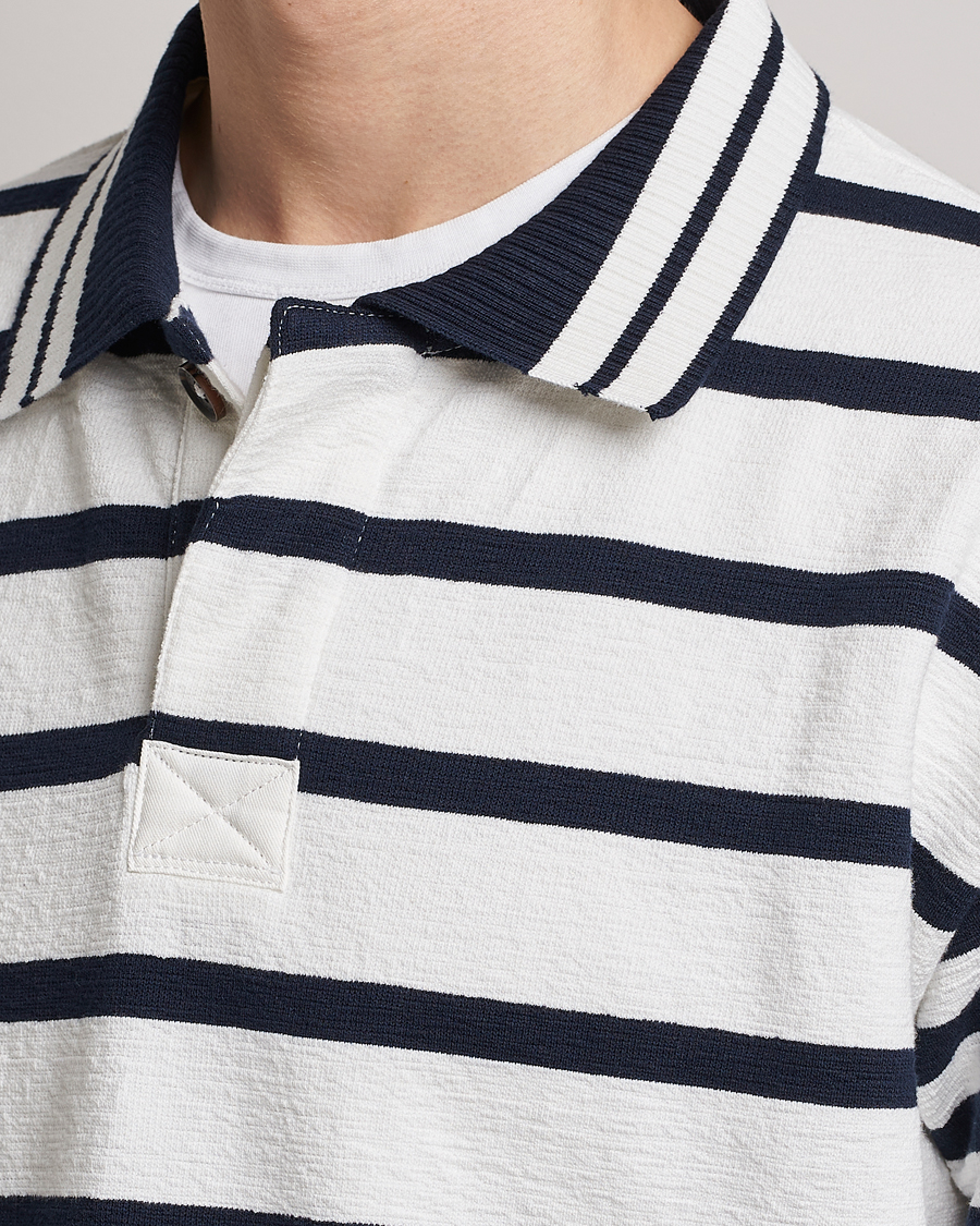 Herre | Gensere | GANT | Heavy Knitted Striped Rugger Eggshell