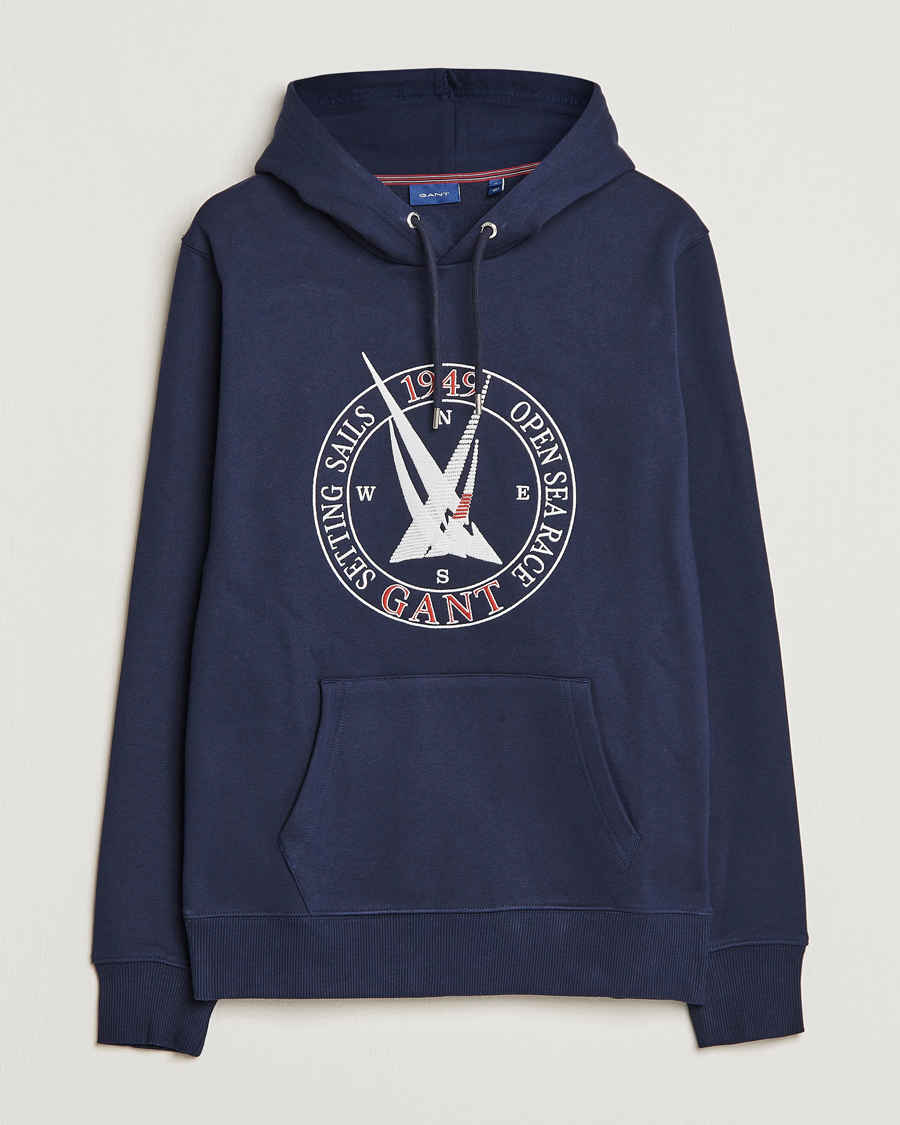 Herre | Gensere | GANT | Sailing Hoodie Evening Blue