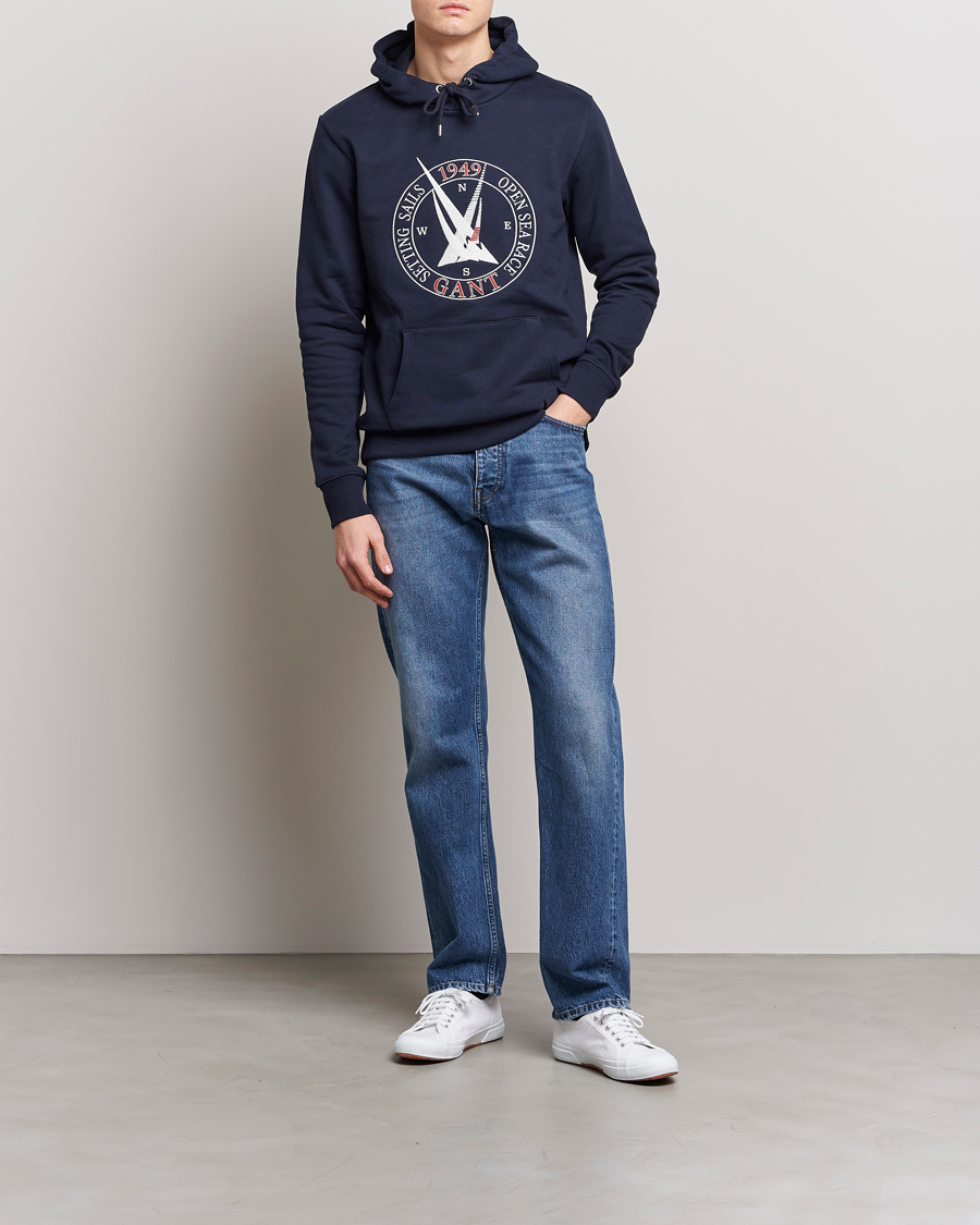 Herre | Gensere | GANT | Sailing Hoodie Evening Blue