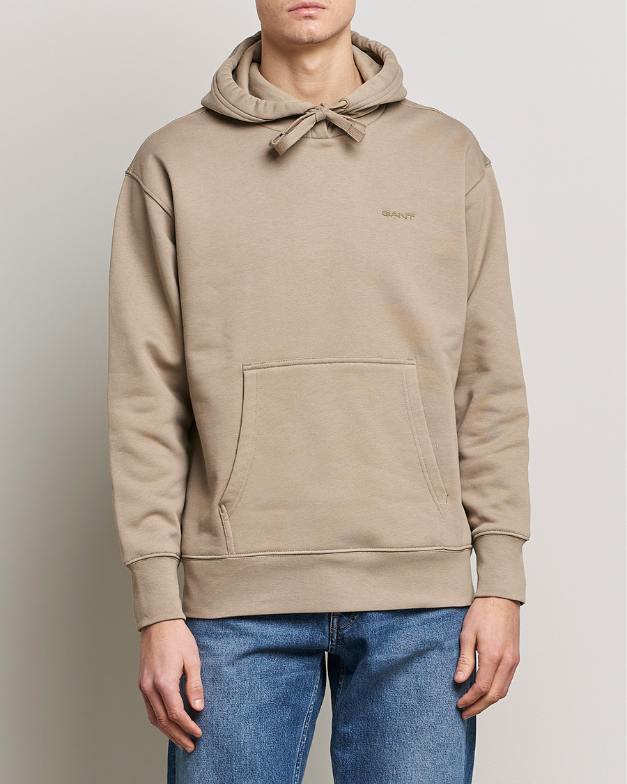 Herre | Gensere | GANT | Icon Hoodie Taupe Beige