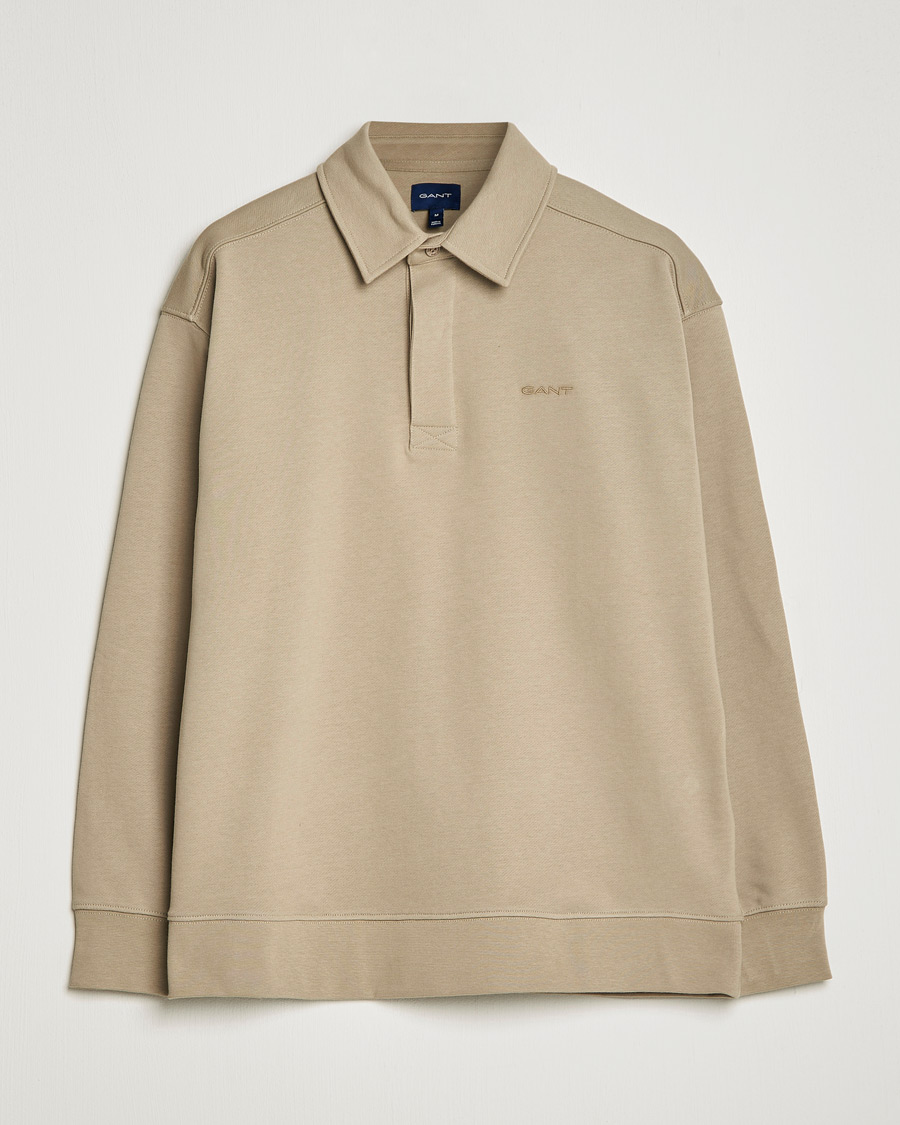 Herre | Gensere | GANT | Icon Heavy Rugger Taupe Beige