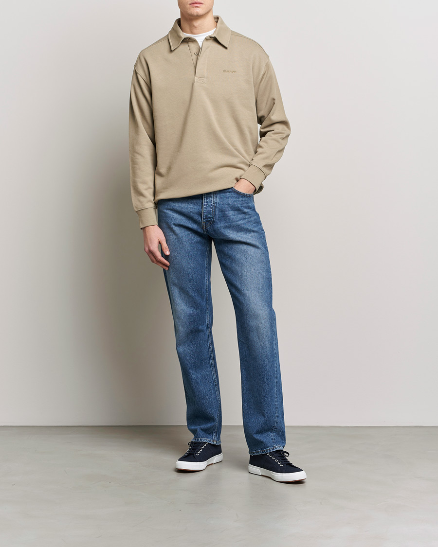 Herre | Gensere | GANT | Icon Heavy Rugger Taupe Beige
