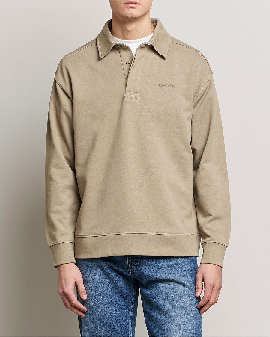 Herre | Gensere | GANT | Icon Heavy Rugger Taupe Beige