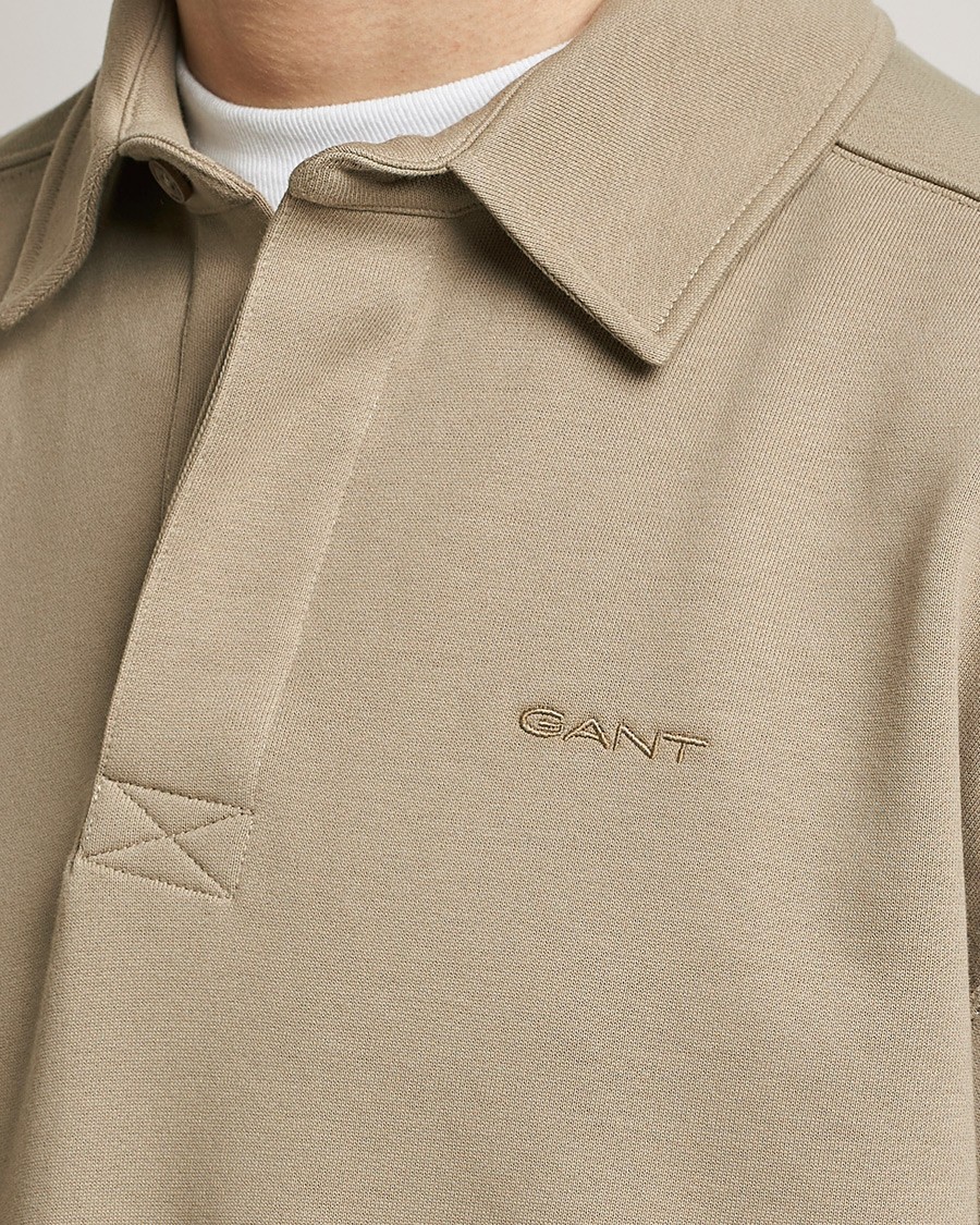 Herre | Gensere | GANT | Icon Heavy Rugger Taupe Beige