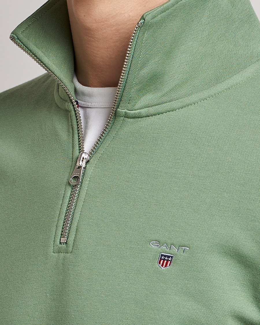 Herre | Gensere | GANT | Original Shield Logo Half-Zip Kalamata Green