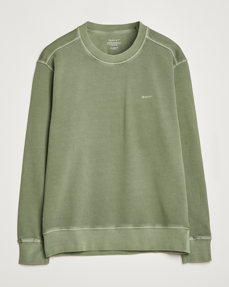 Herre | Gensere | GANT | Sunbleached Crew Neck Sweatshirt Calamata Green
