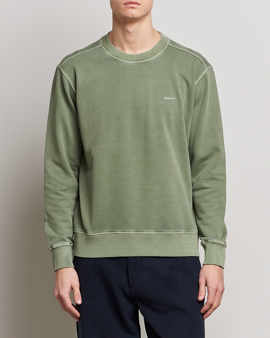 Herre | Gensere | GANT | Sunbleached Crew Neck Sweatshirt Calamata Green