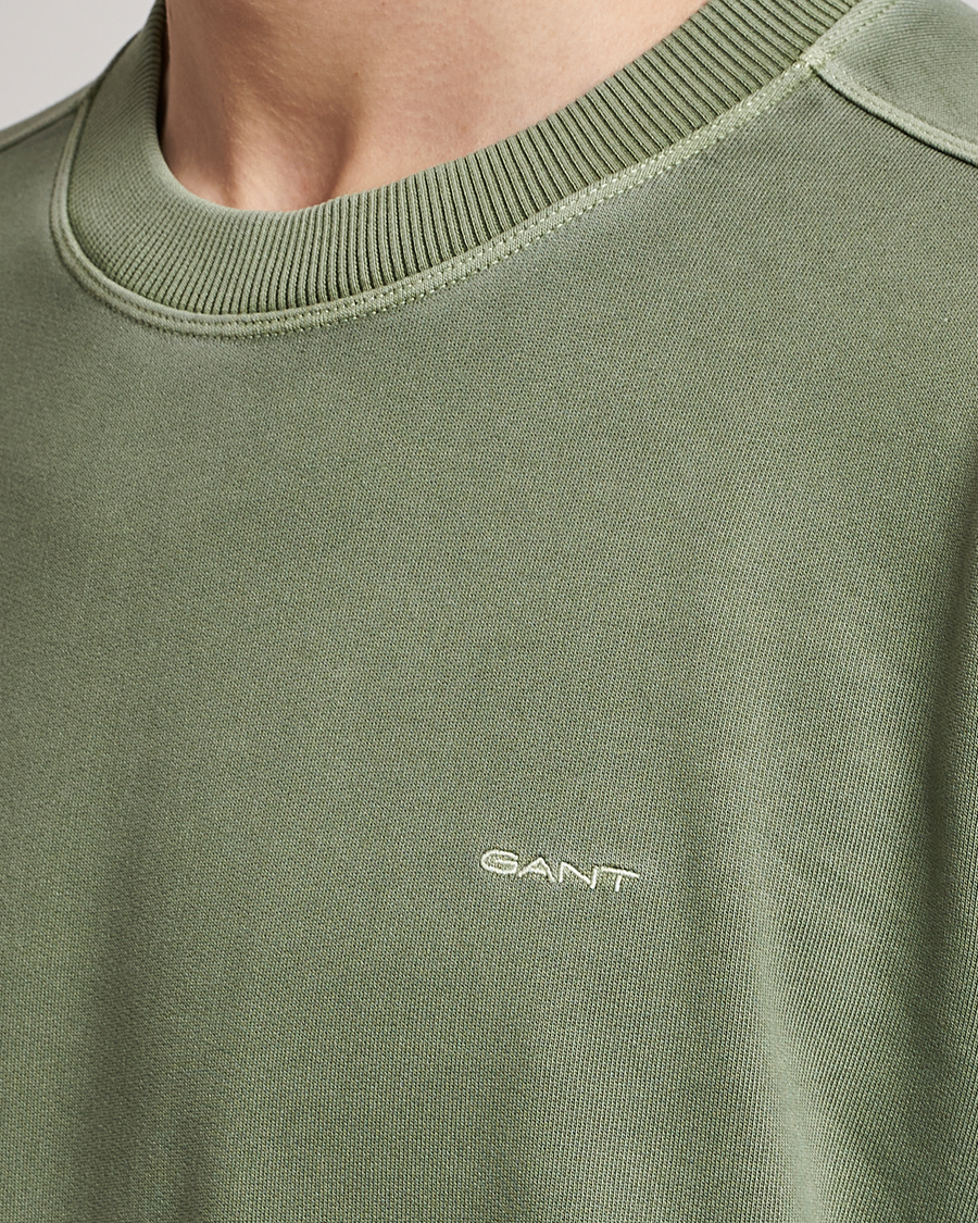 Herre | Gensere | GANT | Sunbleached Crew Neck Sweatshirt Calamata Green