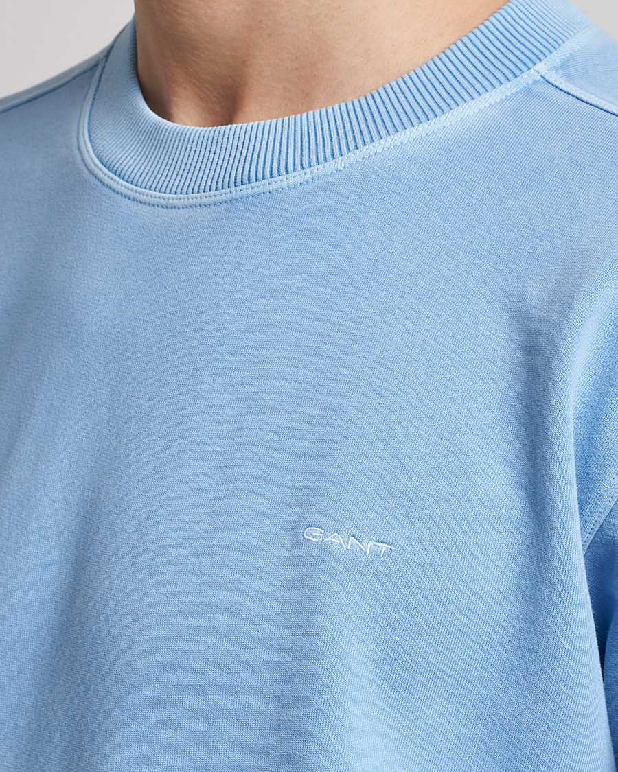 Herre | Gensere | GANT | Sunbleached Crew Neck Sweatshirt Gentle Blue