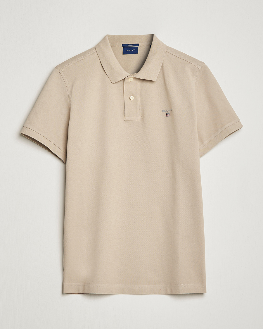 Herre | Pikéer | GANT | The Original Polo Concrete Beige
