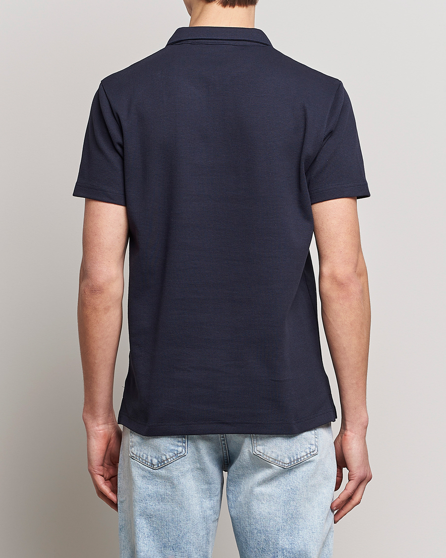 Herre | Pikéer | GANT | Waffle Textured Polo Evening Blue