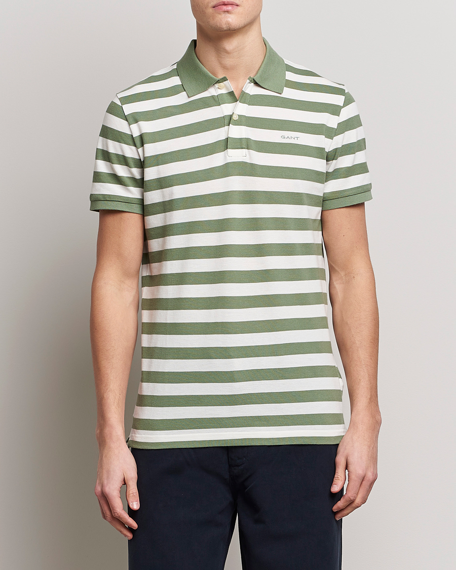 Herre |  | GANT | Striped Polo Calamata Green