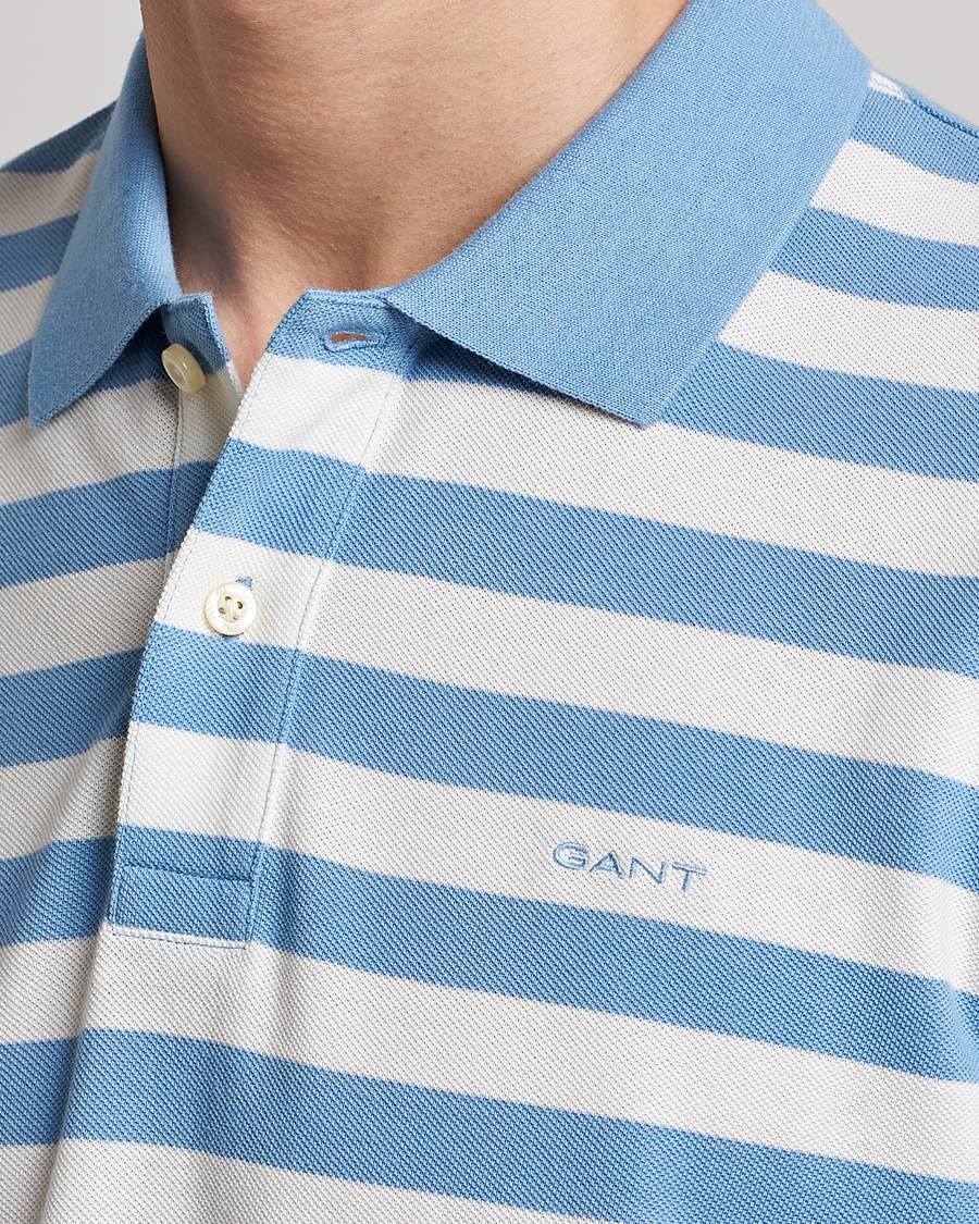 Herre | Pikéer | GANT | Striped Polo Gentle Blue