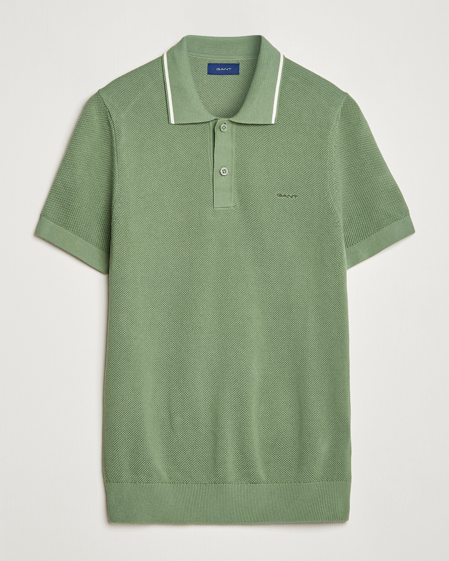 Herre | Pikéer | GANT | Cotton Knitted Polo Calamata Green