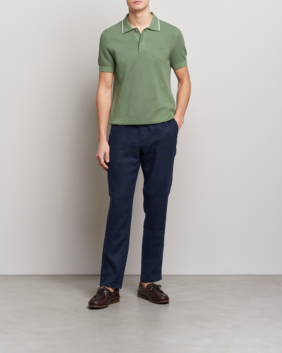 Herre | Pikéer | GANT | Cotton Knitted Polo Calamata Green