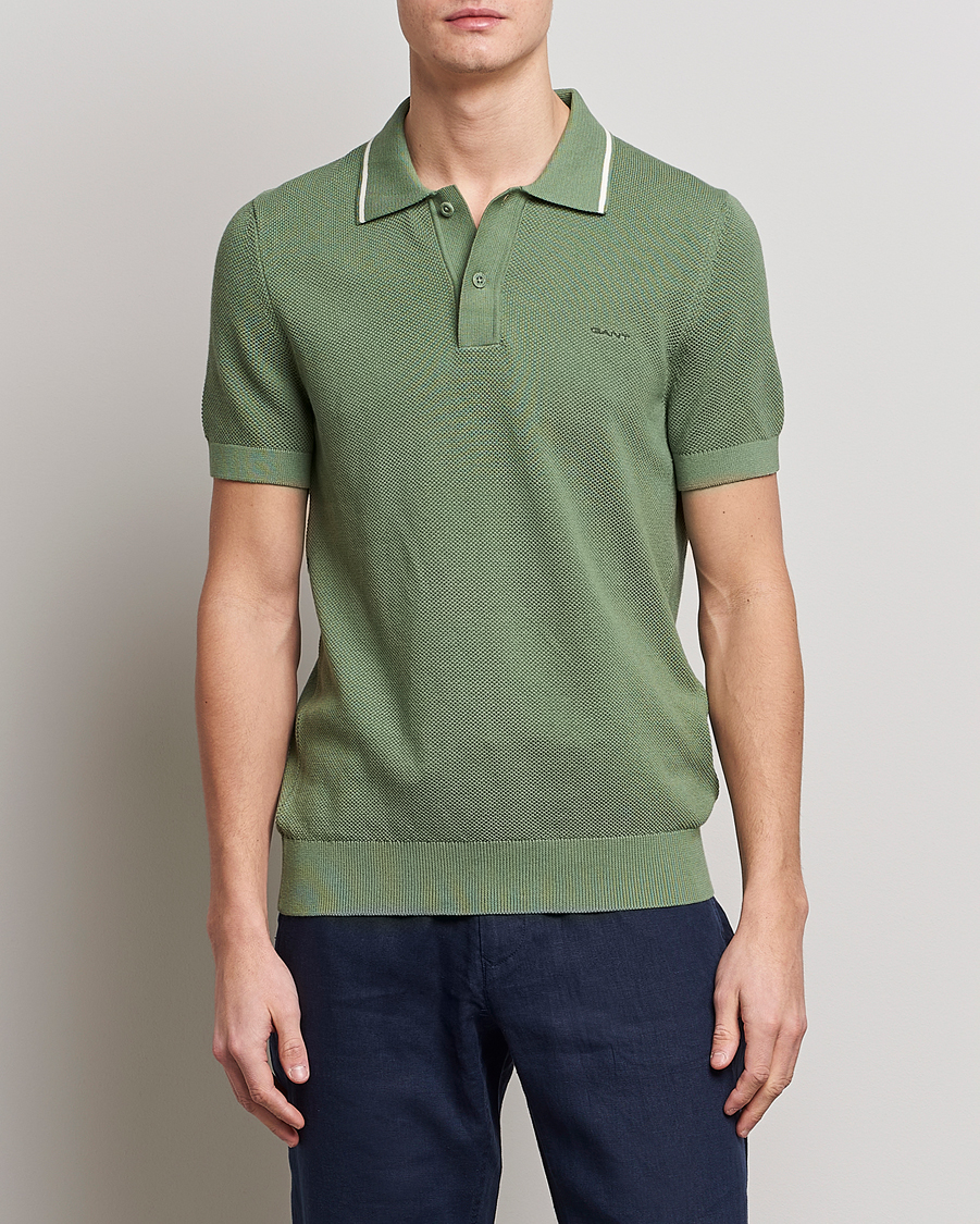 Herre | Pikéer | GANT | Cotton Knitted Polo Calamata Green