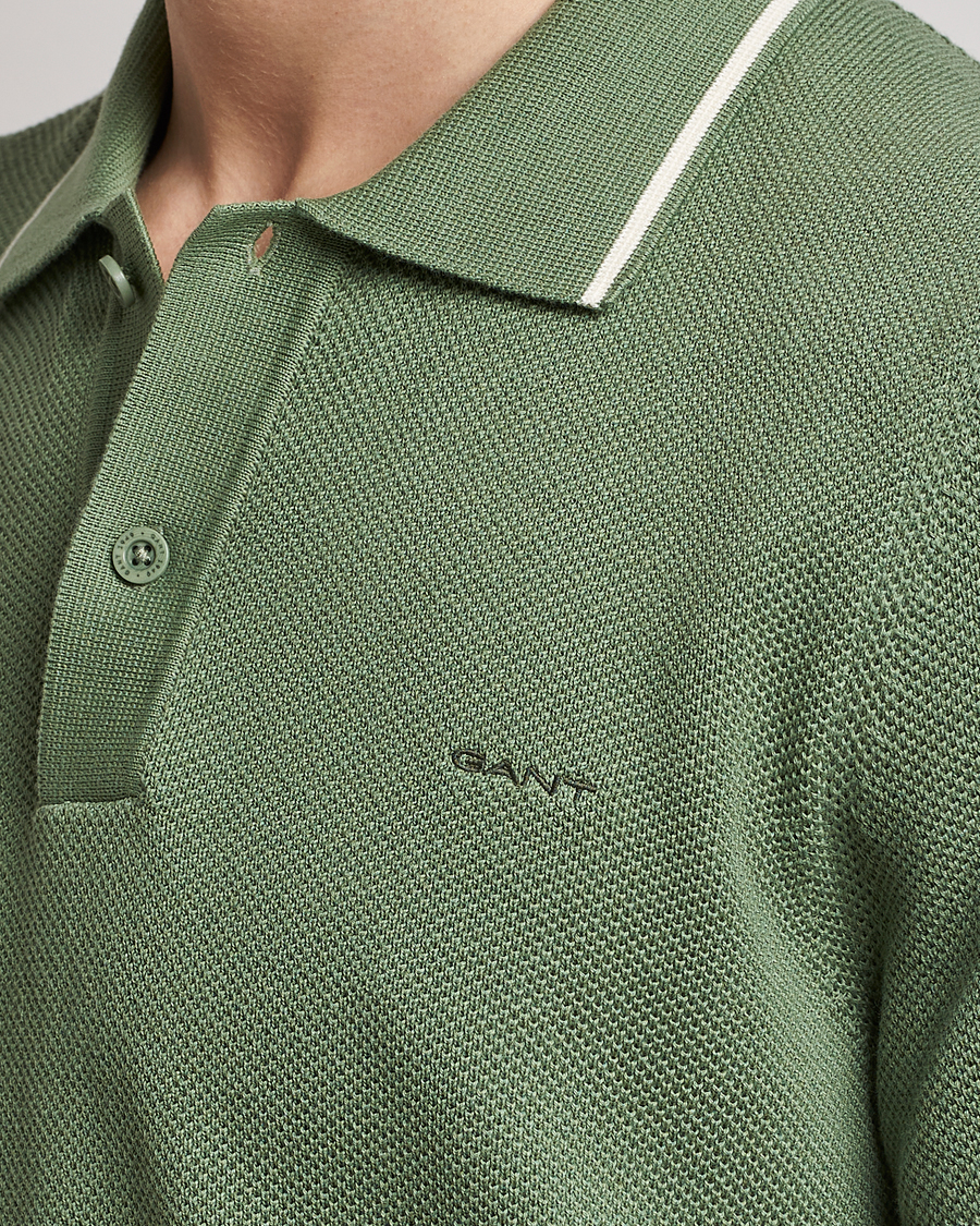 Herre | Pikéer | GANT | Cotton Knitted Polo Calamata Green