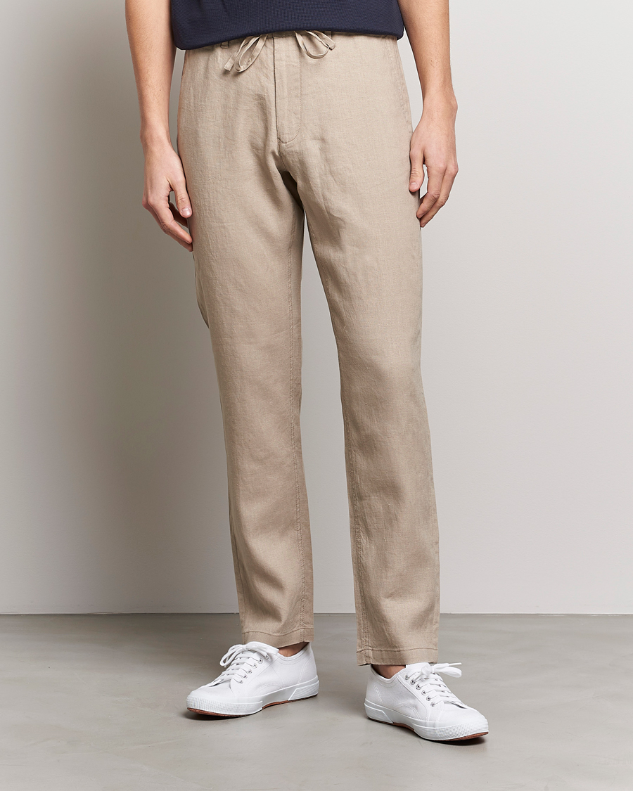 Herre | | GANT | Relaxed Linen Drawstring Pants Concrete Beige