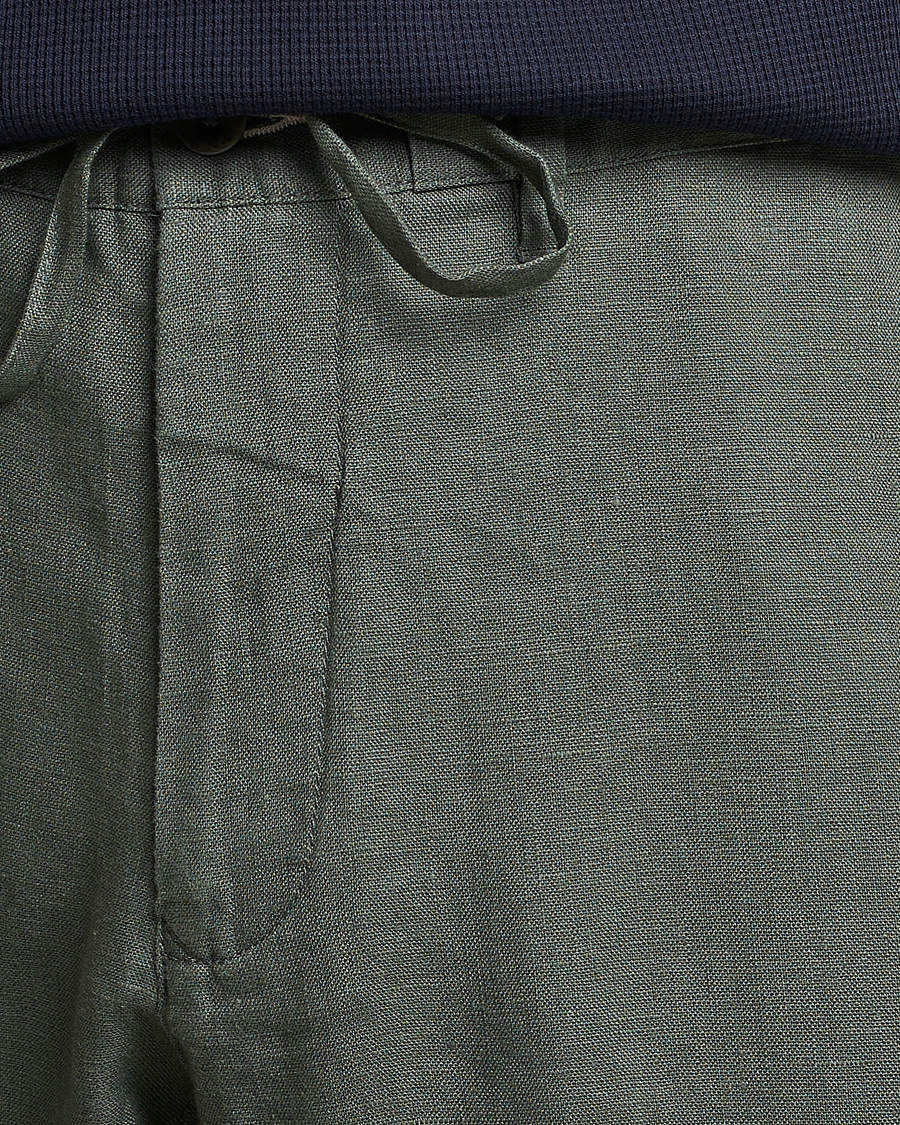 Herre | Bukser | GANT | Relaxed Linen Drawstring Pants Green Ash