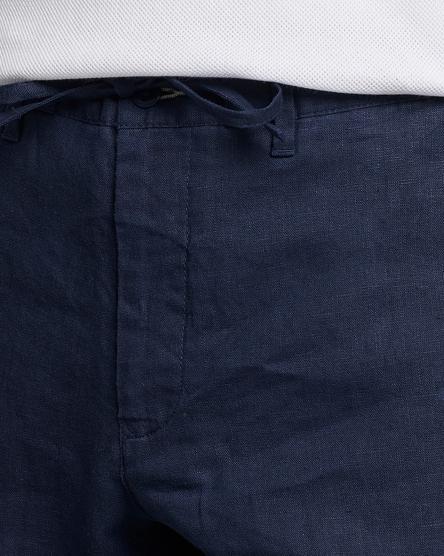 Herre | Bukser | GANT | Relaxed Linen Drawstring Pants Marine
