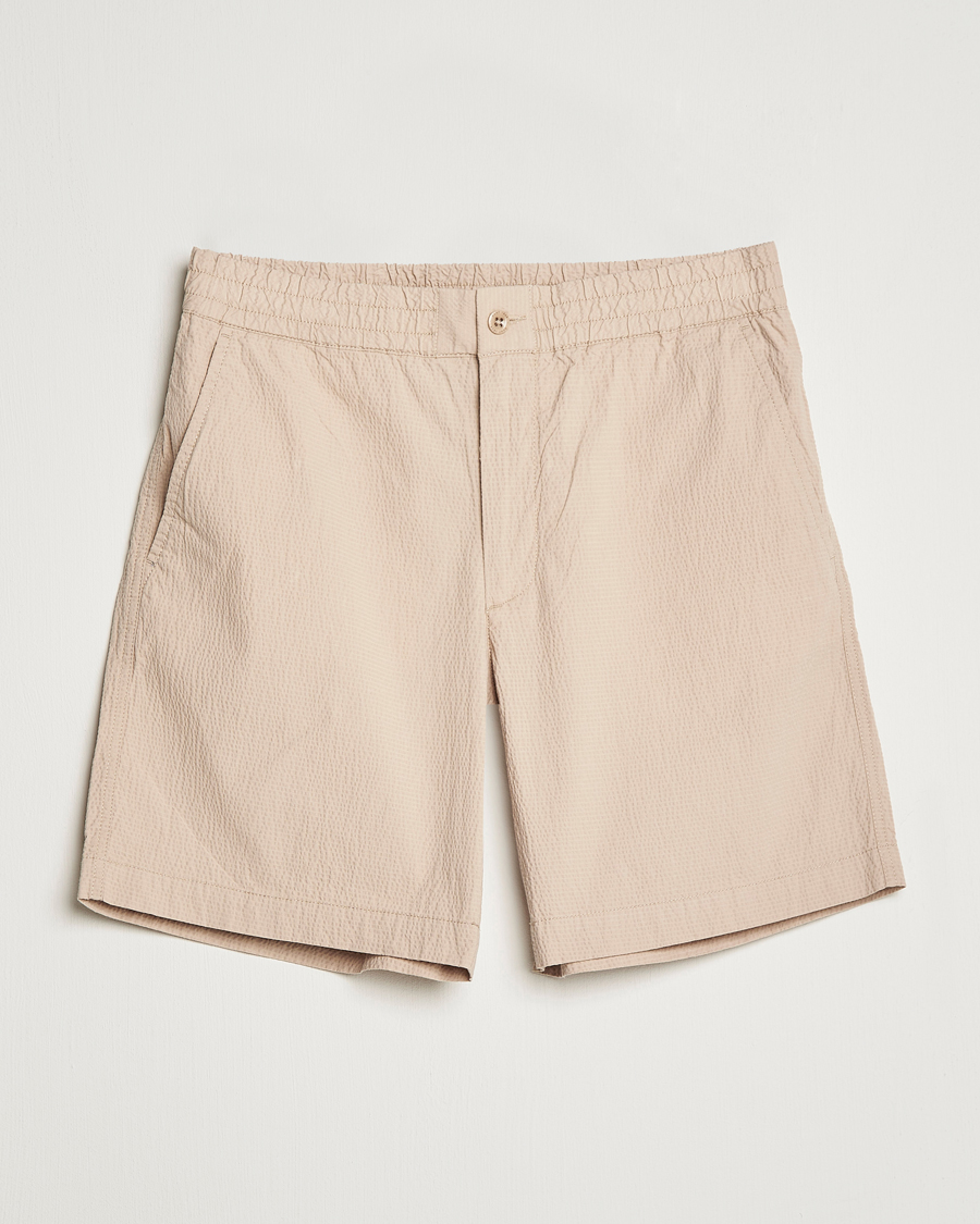 Herre | Shorts | GANT | Seersucker Drawstring Shorts Dry Sand