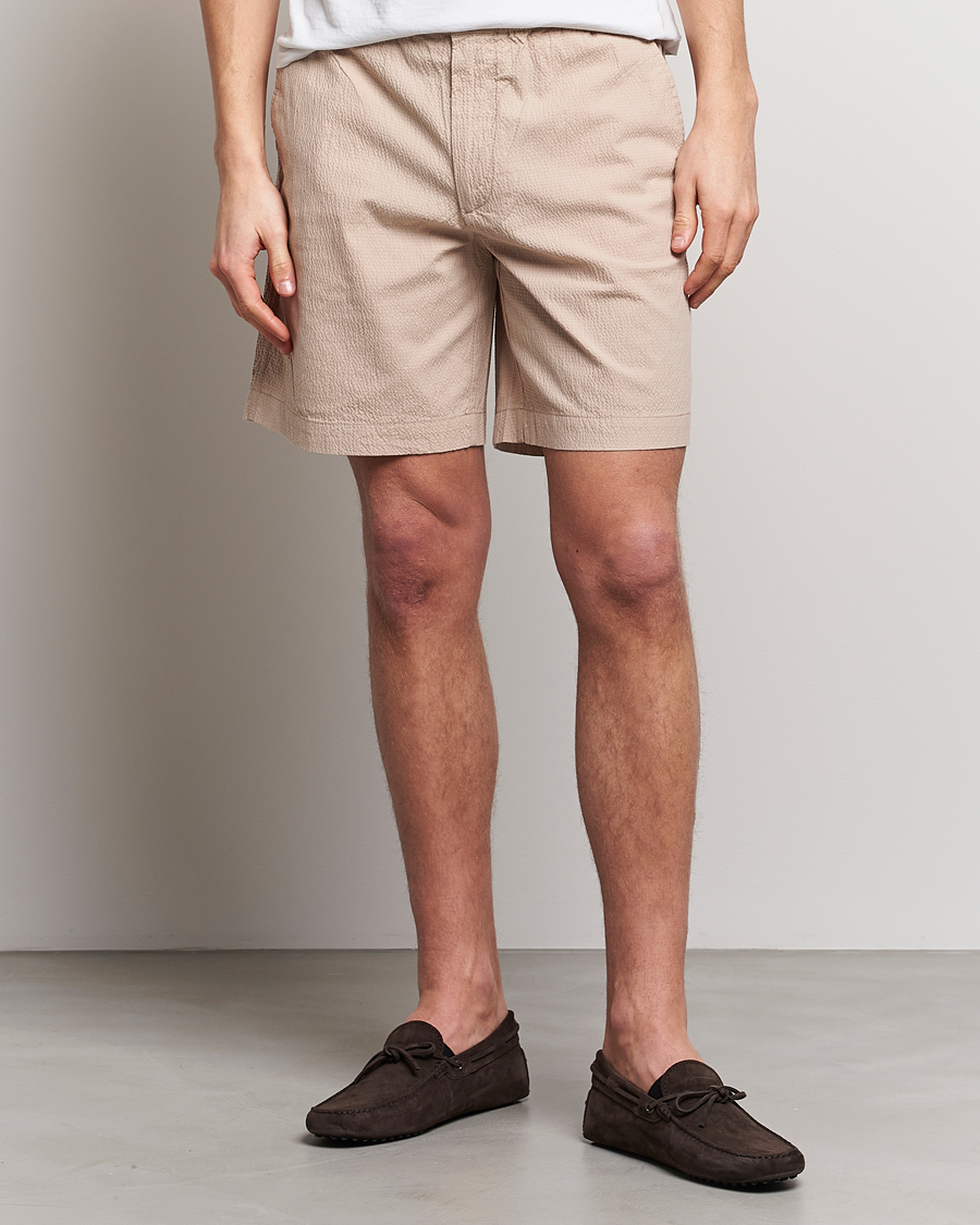 Herre | Shorts | GANT | Seersucker Drawstring Shorts Dry Sand