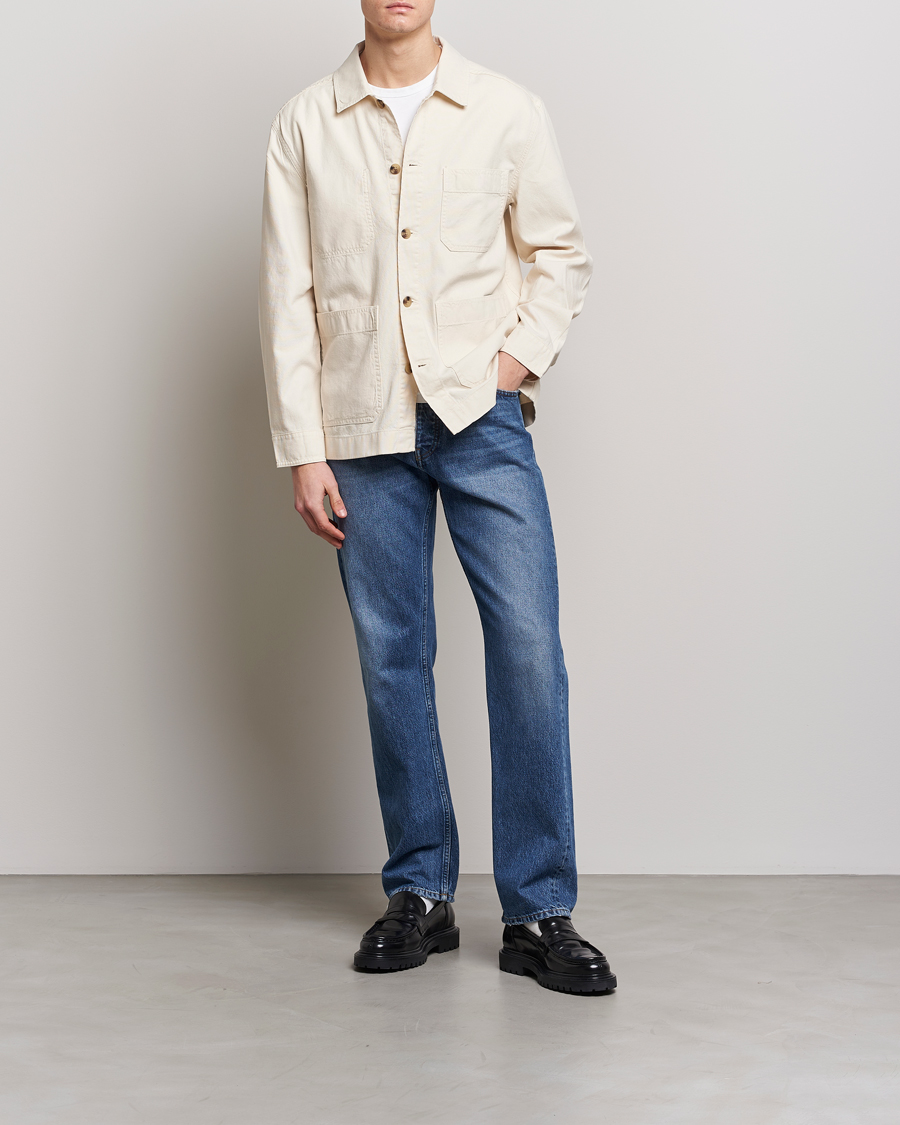 Herre | Skjorter | GANT | Garment Dyed Cotton/Linen Overshirt Ecru