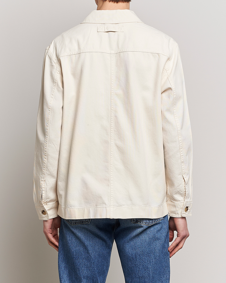 Herre | Skjorter | GANT | Garment Dyed Cotton/Linen Overshirt Ecru