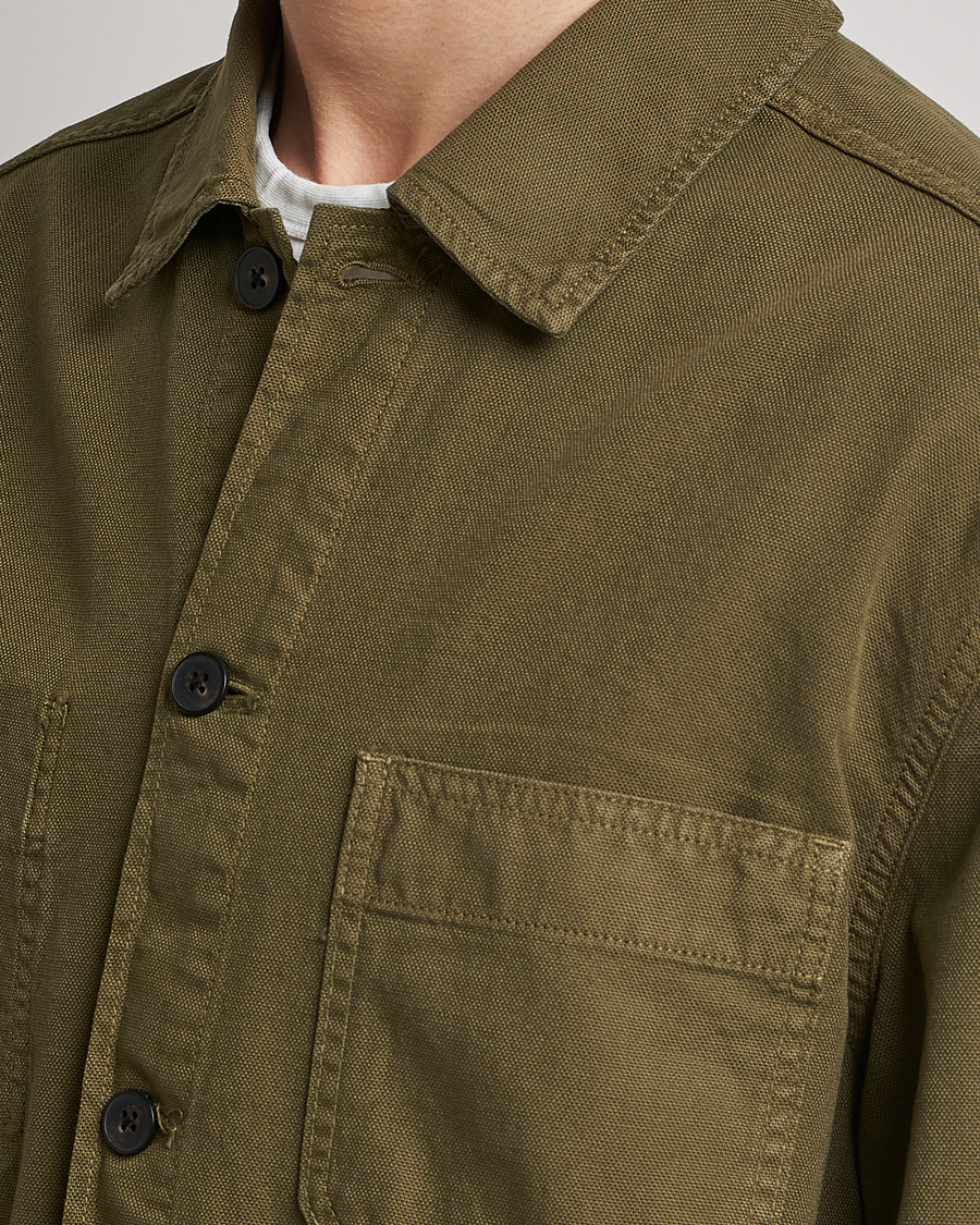 Herre | Skjorter | GANT | Garment Dyed Cotton/Linen Overshirt Racing Green