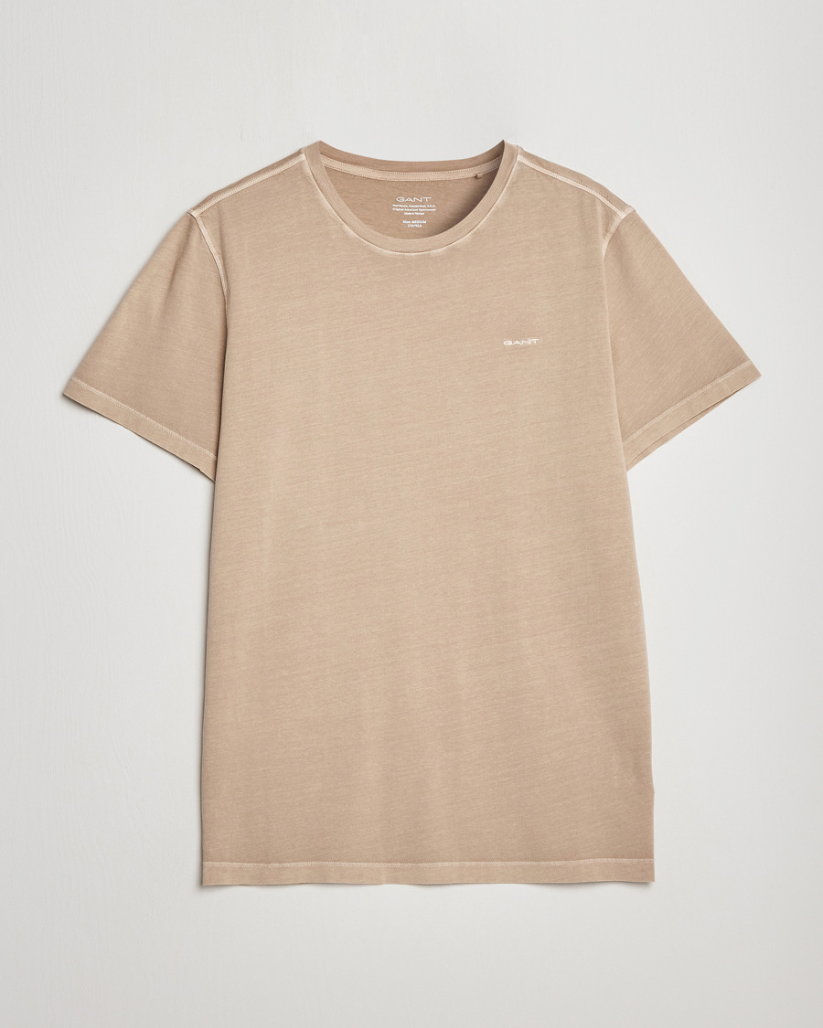 Herre | T-Shirts | GANT | Sunbleached T-Shirt Concrete Beige