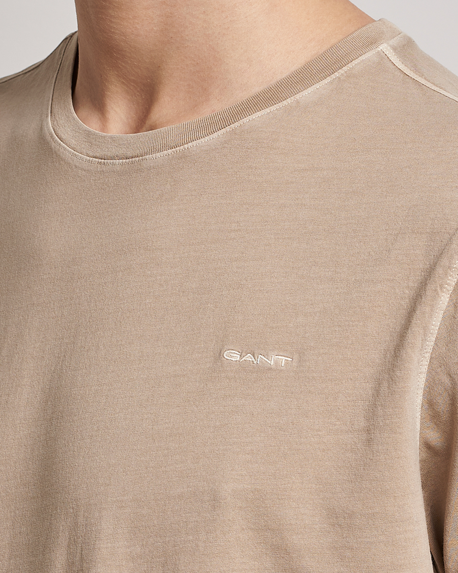 Herre | T-Shirts | GANT | Sunbleached T-Shirt Concrete Beige