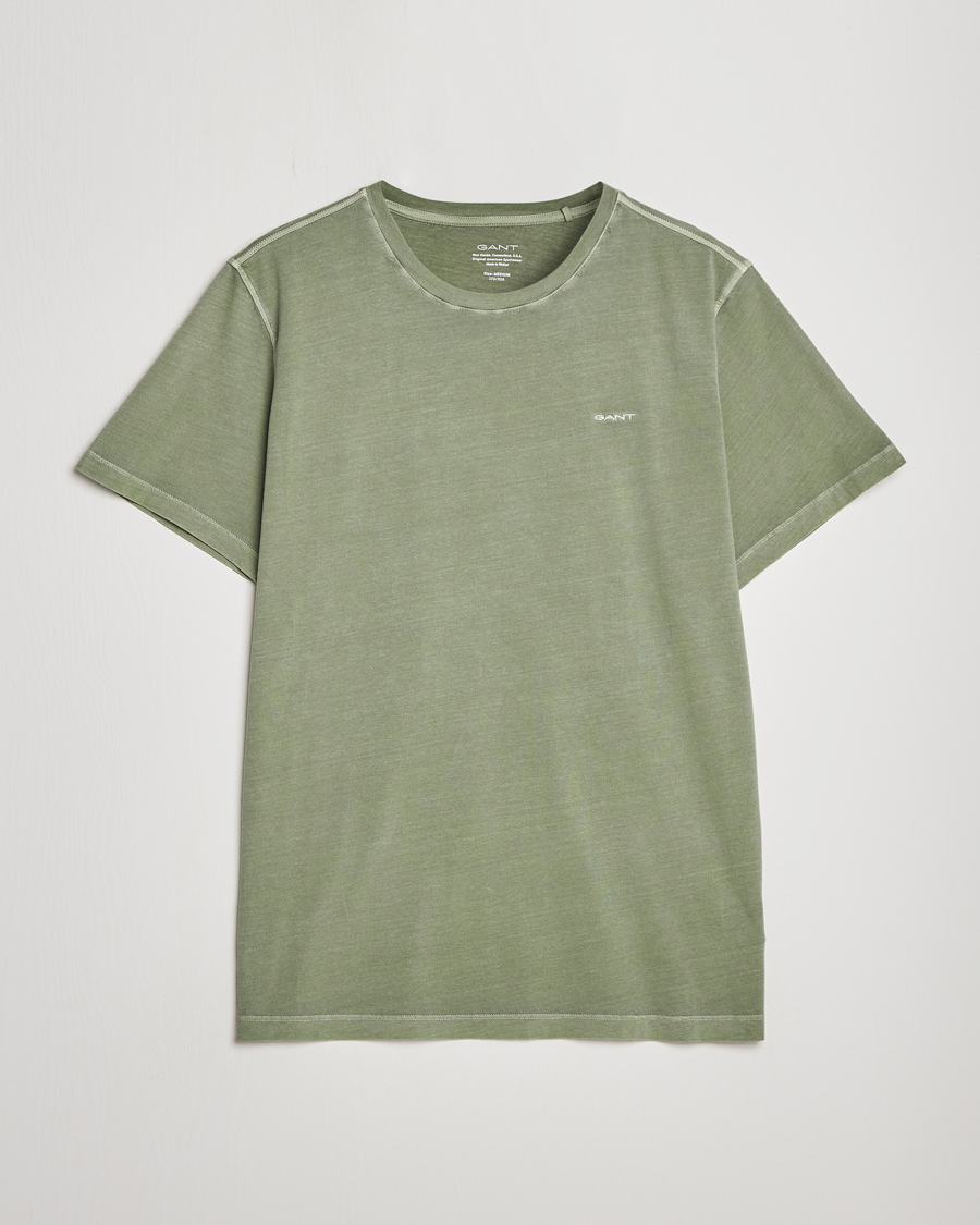 Herre | T-Shirts | GANT | Sunbleached T-Shirt Kalamata Green